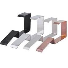 10pcs High-grade Mirror Matte Surface Stainless Steel Belt Display Racks Stand For Belt Exhibition Bracket Storage Display Props 2024 - buy cheap