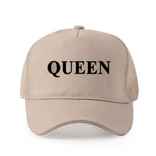 2019 nova moda chapéu rainha rei logotipo boné de beisebol primavera verão masculino e feminino chapéu viseira ao ar livre 2024 - compre barato