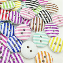 10/50/100pc Line Wood Buttons 15mm Sewing Craft 2 Holes Wholesales WB279 2024 - buy cheap