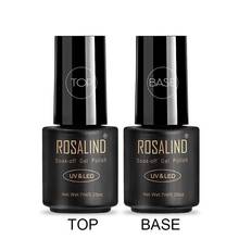 Rosalind gel unha polonês superior casaco base brilhante longa duração reforçar 7ml transparente manicure gel laca unha arte primer 2024 - compre barato