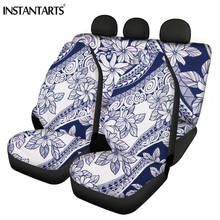 INSTANTARTS African Floral Polynesian Plumeria Flower Prints Easy to Install Front/Back Car Seat Covers Washable Seat Covers 2024 - buy cheap