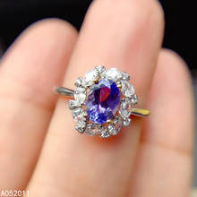 KJJEAXCMY fine jewelry natural Tanzanite 925 sterling silver luxury girl new gemstone ring support test hot selling 2024 - buy cheap