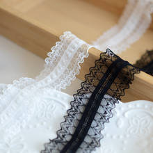 1Meter/Pretty White Black Ruffle Elastic Lace Trim Stretch Lace Band Clothing and Garment 3.5cm Free Shipping 2024 - купить недорого