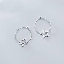 MloveAcc-pendientes de plata de ley 100% con forma de estrella, joyería minimalista coreana, para mujeres y niñas, 925 2024 - compra barato