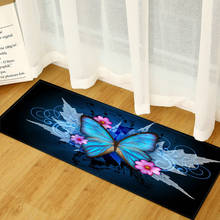 Tapete da sala de estar 3d borboleta impresso tapetes decoração para casa flanela macia quarto corredor banheiro capachos 60cm x 180cm 2024 - compre barato