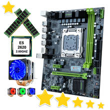 HUANANZHI-placa base de X79-6M con CPU Xeon E5 2620, alta velocidad, doble ranura M.2 SSD, 6 tubos de calor, enfriador, Gran Marca, 32G de RAM (2x16G), RECC 2024 - compra barato