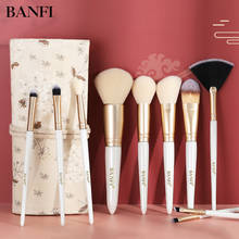 BANFI Elegant White Makeup Brushes Set Noble Cosmetic with Case 10 Pcs Powder Foundation Beginner Beauty Make Up Tools 2024 - buy cheap
