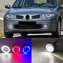 1 Pair 2 Functions Auto LED DRL Daytime Running Light Car Angel Eyes Fog Lamp Foglight For Renault Megane 2 II 2024 - buy cheap