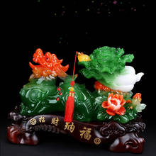Estátua de resina de mascote da sorte fengshui chinesa, decoração para casa, sala de estar, artesanato de decoração, presente de natal, ornamento, artesanato de escritório 2024 - compre barato