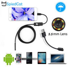 5.5MM mini Lens USB Endoscope Micro Flexible 1/2/3.5/5M  HD Borescope Tube Waterproof USB Inspection Video Camera For Android PC 2024 - buy cheap