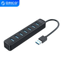 USB-Концентратор ORICO, 7 портов USB 3,0, с портом питания Type-C, Разветвитель USB TF, OTG, высокоскоростной, для ноутбуков, настольных аксессуаров 2024 - купить недорого