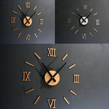 Fashion Modern Large Wall Clock 3D Roman Numerals Living Room Mute Quartz Horloge DIY Acrylic Home Decoration Wall Stickers 2024 - buy cheap