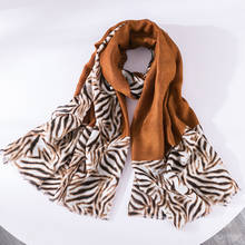 2021 New Fashion Women Cotton Scarf Plain Zebra Patchwork Beach Hijab Shawls and Wraps Female Foulards Echarpe Designer 180*90Cm 2024 - buy cheap