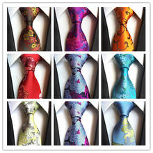 Модные галстуки классические мужские полосатые желтые темно-синие свадебные жаккардовые галстуки Тканые 100% шелковые мужские одноцветные галстуки в горошек 2024 - купить недорого