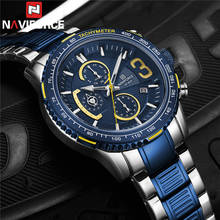 NAVIFORCE Fashion Men Watch Sport Man Wristwatch Top Brand Luxury Military Chronograph Stainless Steel Quartz Male Clock 8017 2024 - buy cheap