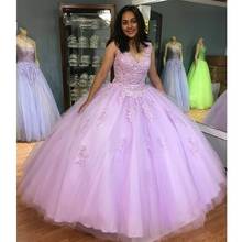 ANGELSBRIDEP-vestido de quinceañera para fiesta, moda, apliques, tul, Cenicienta, 15 vestidos de cumpleaños 2024 - compra barato