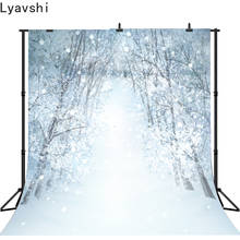 Lyavshi fotografia fundo neve floresta bokeh inverno natal tema pano de fundo profissional foto estúdio 2024 - compre barato
