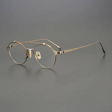 Pure Titanium glasses frame men High quality round Designer optical eyewear Myopia reading women prescription clear eyeglasses 2024 - buy cheap