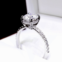 Original 925 Sterling Silver Ring finger 2Ct Cushion cut Diamond Wedding Engagement Rings For Women Topaz gemstone Fine Jewelry 2024 - buy cheap