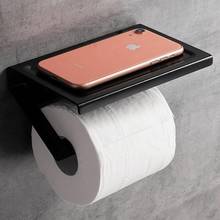 Space Aluminum Bathroom Toilet Paper Holders Storage Hooks Shelves With Phone Holder Kitchen Tissue Holder Bathroom Accessories 2024 - buy cheap