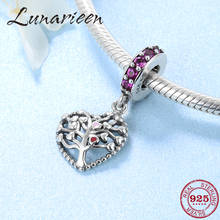 High quality 925 Sterling Silver tree of Hearts Life DIY Pendants Beads Fit Original europeu Charm Bracelet Jewelry making 2024 - buy cheap