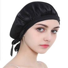 Gorro suave y liso de seda pura para dormir para mujer, gorro de noche para el cabello liso, cuidado del peinado, gorro para dormir 2024 - compra barato