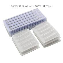 Disposable 50pcs 3RL 5RL 7RL 9RL 11RL 13RL 15RL Tattoo needles +50pcs 3rt 5rt 7rt 9rt 11rt 13rt 15rt  Clear  Tattoo Tips kit 2024 - buy cheap