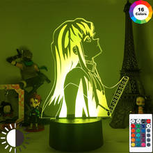Luz noturna led demon slayer, lâmpada 3d para decoração do quarto, luz noturna para presente