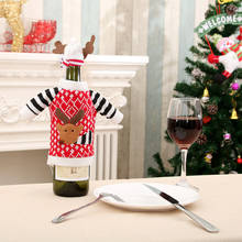 1 шт. крышка для бутылки с красным вином Рождественский Санта и олень сумки для вина для дома и офиса рождественские украшения бутылки вина для вечеринок QA 239 2024 - купить недорого