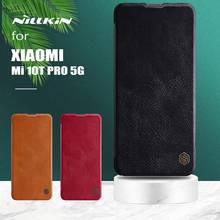 Nillkin-Funda de cuero con tapa para Xiaomi Mi 10T Pro 5G, carcasa de lujo con ranura para tarjeta de negocios funda de teléfono para Xiaomi Mi10T Pro Redmi K30S 2024 - compra barato