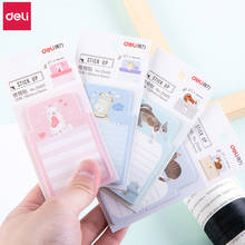 Deli 2packs Cute Memo Pad Sticky Notes Page Flags Cartoon Alpaca Cat Planner Stickers Kawaii Stationery To Do List Memo Me 2024 - buy cheap