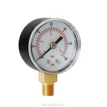 40mm Face Pressure Gauge 1/8" BSPT Bottom Mount 15,30,60.100,160 200, 300 PSI & Bar for Air Gas Water Fuel Liquid N16 20  2024 - buy cheap