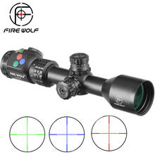 FIREWOLF-mira telescópica táctica para rifle, visor óptico con botón RGB, punto cruzado, retícula iluminada, de caza, con nivel de burbuja, 3-9X40 2024 - compra barato
