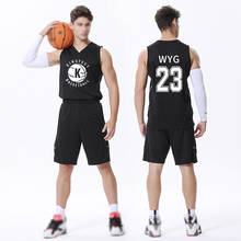 Camisa de basquete personalizada, roupa de basquete masculina para universitária, competição, treinamento, camisa estampada de manga curta, uniformes 2024 - compre barato