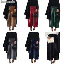 Calça plissada de cintura alta, pernas largas feminina, vestuário islâmico muçulmano, roupa de inverno, veludo, com rugas, calças soltas de tornozelo 2024 - compre barato