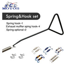 Sclmotos- 7pcs Exhaust Pipe Spring+Hooks+Spring Hook Puller Tool Motorcycle Exhaust Pipe Muffler Mounting Link Pipes Z750 YZF CB 2024 - buy cheap