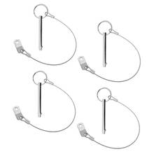 4 Pack Boat Bimini Top Quick Release Pin 5/16 inch 8mm with Lanyard 2024 - buy cheap