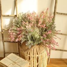 Flores artificiales flores de cerezo Gypsophila plantas falsas DIY ramo de boda jarrones para decoración del hogar rama de Navidad de imitación 2024 - compra barato