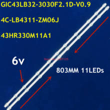 20pcs/lot LED backlight bar For TCL 43S6500FS 43S6500 43S423 43S421 Thomson 43UD6426 4C-LB4311-HR01J ZM05J GIC43LB32_3030F2.1D 2024 - buy cheap