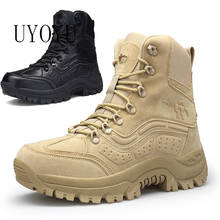 Botas militares homens força especial tático sapatos ao ar livre deserto antiderrapante botas de combate à prova dwaterproof água wearable homem caminhadas caça botas 2024 - compre barato