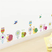 Pegatina de pared de animales del bosque, Caracol, mariposa, pájaro, para habitaciones de niños, Mural, ventana, decoración del hogar, sala de estar, dormitorio 2024 - compra barato