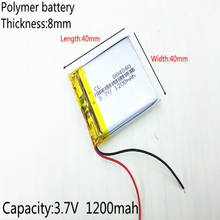 3.7V 1200mAh 804040 Lithium Polymer LiPo Rechargeable Battery ion cells For Mp3 Mp4 Mp5 DIY PAD DVD E-book bluetooth headset 2024 - buy cheap