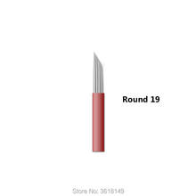 200pcs Tattoo Needles Round Microblading Blade 3R 5R 7R 9R 17R 19R 21R for Semi-Permanent Makeup Eyebrow Beveled 19 White Red 2024 - buy cheap