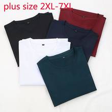 Lançamento moda verão manga curta masculina extra grande algodão solto gola redonda de malha casual plus size xl 2xl 3xl 2024 - compre barato