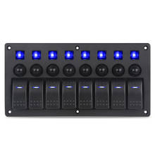 Waterproof 5pin 8 Gang On-Off Marine Car Panel Switch With Breakers Led Boat Switch Panels 12v AC 125V/10A 12V/20A 24V/10A 2024 - buy cheap