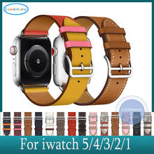 Leather strap For Apple Watch 5 band 44mm iwatch Series 4 3 2 1 watch Accessories 42mm loop 38mm bracelet Replacement 40mm 2024 - buy cheap