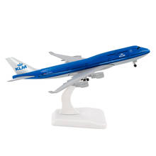 20cm Aircraft KLM Royal Dutch Airlines Boeing 747 with Landing Gear B747 Alloy Plane Model Toy Children Kids Gift for Collection 2024 - buy cheap