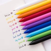 Macaron Color Plastic Gel Ink Pen Black Colored Ballpoint Pens for School Student Office Signing Writing Stationery Gifts Supply 2024 - buy cheap