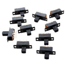 10 piezas 6 pines 2 posiciones DPDT On/On Mini interruptor deslizante 2024 - compra barato