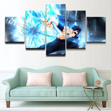 Home Decoration Canvas Printed 5 Pieces Poster Animation Fairy Tail Painting Modern Wall Art Pictures Living Room Modular Frame 2024 - buy cheap